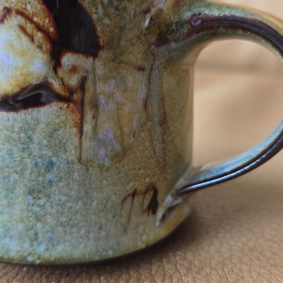 Signed Joyce Morgan Chelsea Pottery Cat Mug – Vtg Studio Ceramic, 3" Espresso - Picture 5 of 10